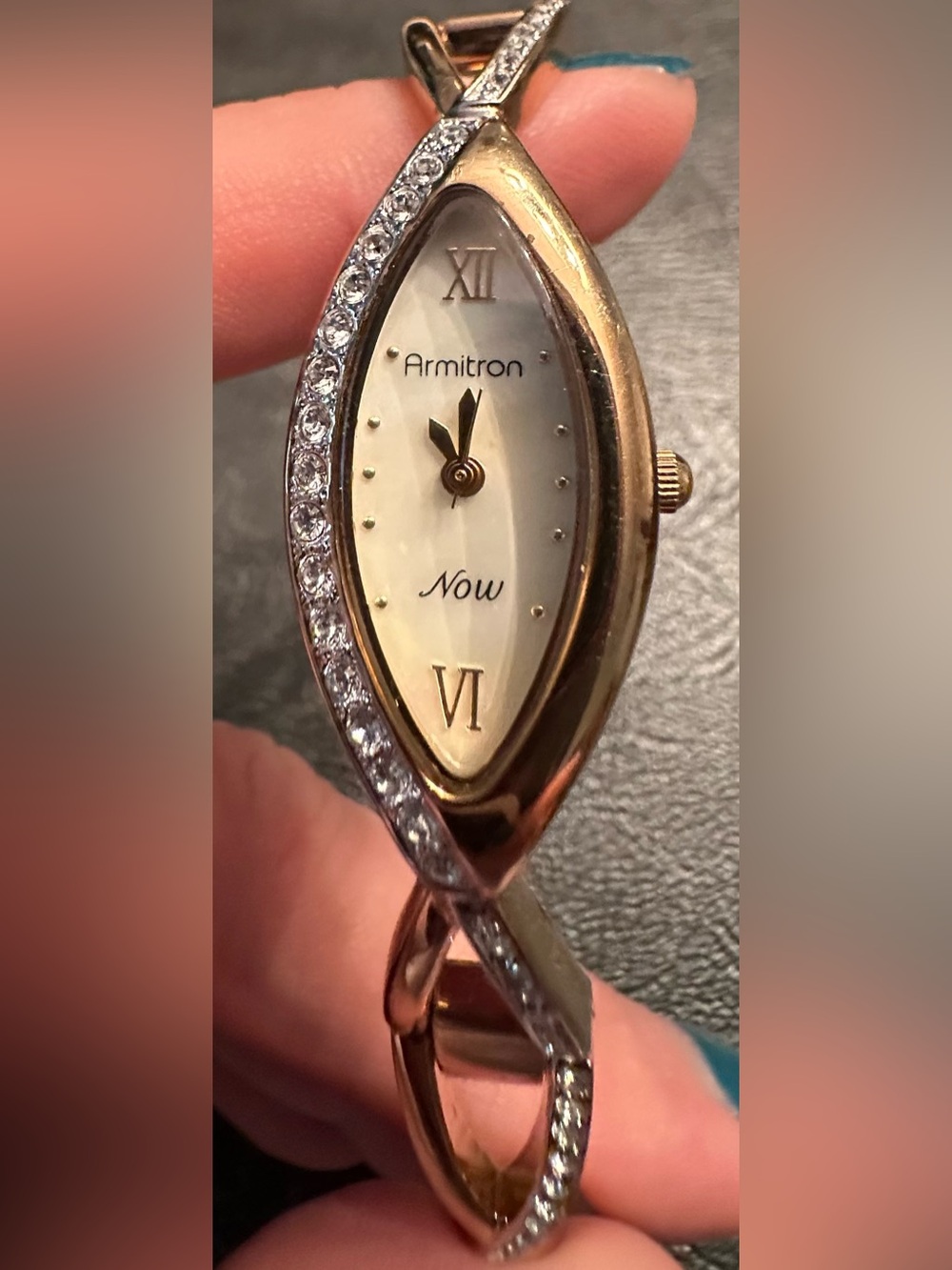 Armitron Women’s Gold-Tone Crystal Accent Bracelet Watch - Gold